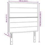  Naslon za glavu dizajn Smeđesiva 100 cm Tkanina | shoptok.hr