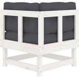  Kutna sofa od masivne borovine s jastucima bijela | Eponuda.com
