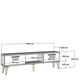 Hanah home tv polica asimo sapphire oak white