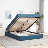 vidaXL Konstrukcija postelje Modra 140 x 200 cm Žamet | Shoptok.si