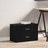 Ormarić s 2 ladice crni hrast 60x31x40 cm konstruirano drvo | shoptok.hr