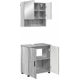  Set namještaja za kupaonicu Zidne s pohranom 2 pcs Siva Sonoma | Eponuda.com