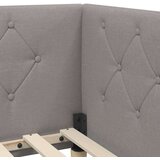 vidaXL Kotna postelja z vzglavjem Taupe 90 x 200 cm blago | Shoptok.si