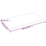  Kupaonska radna ploča tamnosiva 100 x 60 x 4 cm tretirano drvo | shoptok.hr