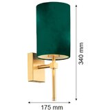 Argon 8109 - Zidna lampa ABRUZZO 1xE14/7W/230V mesing/zelena | Eponuda.com
