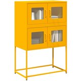 vidaXL Highboard Gorčično rumena 68x39x107 cm Jeklo | Shoptok.si