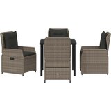  Vrtni set za objed 5 kom. Siva poliratan | shoptok.hr