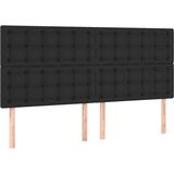  s oprugama i madracem crni 200x200 cm od umjetne kože | shoptok.hr