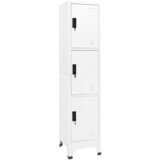 vidaXL omara s ključavnico bela 38x45x180 cm jeklo | Shoptok.si