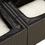  10-dijelni set vrtnih sofa s jastucima crni od poliratana | shoptok.hr