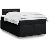 vidaXL Krevet s oprugama i madracem crni 120 x 200cm od tkanine | shoptok.hr