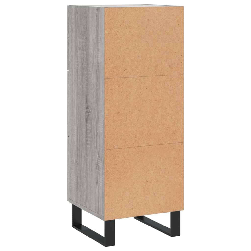 vidaXL Komoda siva sonoma 34,5x34x90 cm inženirski les | Shoptok.si
