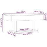 Klub stolić staro drvo 96x50x45 cm inženjerski drvo | shoptok.hr