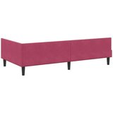 vidaXL Kotni posteljni okvir z vzglavjem vinsko rdeča 100 x 200 cm | Shoptok.si