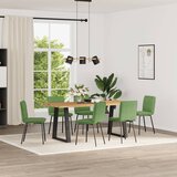 vidaXL Jedilni stoli 6 kosov svetlo zelen žamet, (21822608) | Shoptok.si