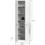 MID.YOU Garderobna Omara Prisma, Bela | Shoptok.si