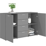  Komoda siva 120 x 35 5 x 75 cm od konstruiranog drva | shoptok.hr