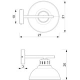  Zidna lampa SVEN 1xE27/15W/230V mesing | Eponuda.com