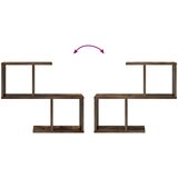  Polica na zidu Dimljeni hrast 60 x 12 x 50,5 cm | shoptok.hr