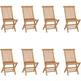 Maison Chic Zložljivi Vrtni Stoli - Stol za vrti 8 kosov trdna tikovina JS3253, (21875906) | Shoptok.si