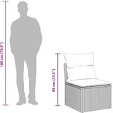  2-dijelni set vrtnih sofa s jastucima crni od poliratana bagrem | shoptok.hr