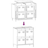 vidaXL Komoda boja senfa 68x39x73,5 cm hladno valjanog čelika | shoptok.hr