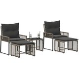  Set vanjskog namještaja 11 pcs Siva i tamno siva poliratan | Eponuda.ba