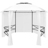 vidaXL Vrtni šotor z zavesami 360x312x265 cm bel 180 g/m² Cene
