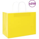  Papirnate vrećice 250 kom s ručkama žute 32x17x25 cm | shoptok.hr