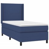  Krevet box spring s madracem LED plavi 90x190 cm od tkanine | shoptok.hr