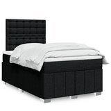 vidaXL Krevet s oprugama i madracem crni 120 x 200cm od tkanine | shoptok.hr