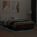  Okvir za krevet s LED svjetlima boja hrasta 140 x 190 cm drveni | shoptok.hr