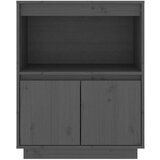  Komoda siva 60 x 34 x 75 cm od masivne borovine | shoptok.hr