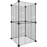  Kavez za kućne ljubimce s 8 panela crni 35 x 35 cm čelični | shoptok.hr