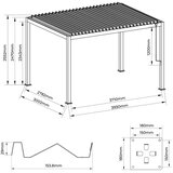 Gardenson Pergola Core, Antracit, 3x4m | Shoptok.si