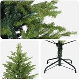  Umjetno božićno drvce s nogom 240 cm PVC i metal Zelena - Zelena 240 cm bez LED svjetala | shoptok.hr