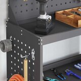  Količar za alate s policom Crna 65 x 35 x 111 cm Čelična vrata | shoptok.hr