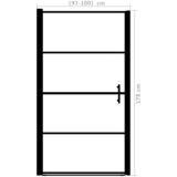  Vrata za tuš od mutnog kaljenog stakla 100 x 178 cm crna | shoptok.hr
