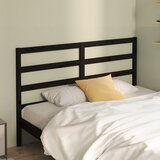  Uzglavlje za krevet crno 126 x 4 x 100 cm od masivne borovine Cijene