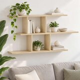  Zidna polica Hrast sonoma 100 x 17 x 45.5 cm prerađeno drvo | shoptok.hr