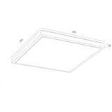 argon 7167 - plafonjera carlson 2xE27/15W/230V 29x29 cm zlatna | Eponuda.com