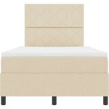 vidaXL Krevet s box springom i madracem krem boje 120x200 cm tkanina | shoptok.hr
