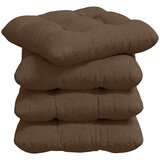 vidaXL Jastučići za sjedenje 4 pcs Smeđa 40 x 40 x 12 cm tkanina | shoptok.hr