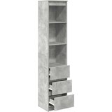 vidaXL Visoka omara betonsko siva 37,5x35x180 cm inženirski les | Shoptok.si
