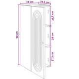  Ormar za montažu na zid Betonska siva 33 x 34,5 x 90 cm | Shoptok.si