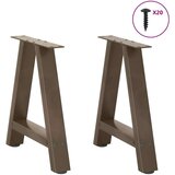  Noge za klub stolić A-oblika 2 kom 50 x (42-43) cm čelik - Prirodna 50 x (42-43) cm 1 | shoptok.hr