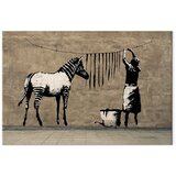  Slika - Banksy: Washing Zebra on Concrete (1 Part) Wide 30x20 Na talijanskom platnu | shoptok.hr
