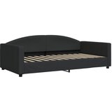  Dnevni krevet na razvlačenje crni 100 x 200 cm od tkanine | shoptok.hr