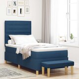  Okvir kreveta s madracem Set od 2 Plava Tkanina 100 x 200 cm | shoptok.hr