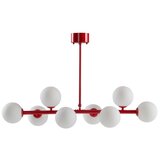 Jotex Rdeča/bela stropna svetilka iz opalnega stekla 30x104 cm Ekman – Cene